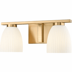 Z-Lite 7518-2V-MGLD Naya Contemporary Modern Gold 2-Light Bathroom Wall Light Fixture