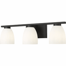 Z-Lite 7518-3V-MB Naya Modern Matte Black 3-Light Bathroom Vanity Lighting