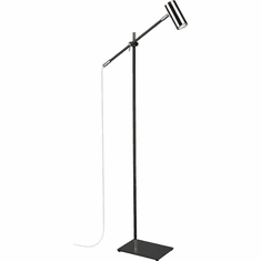 Z-Lite 814FL-MB-PN Calumet Modern Matte Black and Polished Nickel Lighting Floor Lamp
