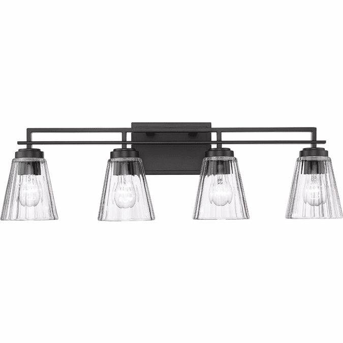 ZLite 8234VMB Lyna Modern Matte Black 4Light Bathroom Lighting