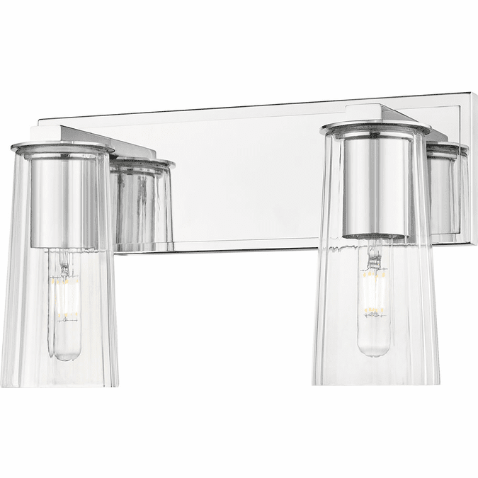 Z-Lite 826-2V-CH Titus Contemporary Chrome 2-Light Vanity Lighting