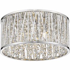 Z-Lite 872CH-RF12 Terra Chrome Halogen 12" Flush Mount Lighting