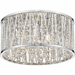 Z-Lite 872CH-RF12 Terra Chrome Halogen 12" Flush Mount Lighting