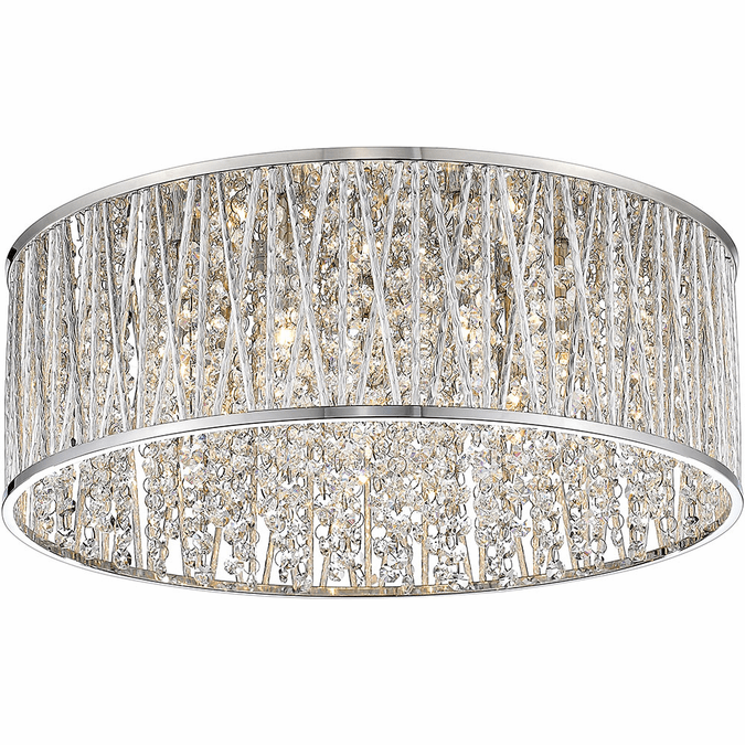 Z-Lite 872CH-RF18 Terra Chrome Halogen 19" Flush Mount Light Fixture