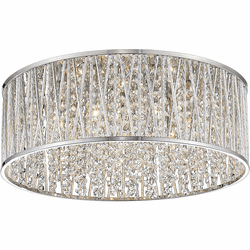 Z-Lite 872CH-RF18 Terra Chrome Halogen 19" Flush Mount Light Fixture