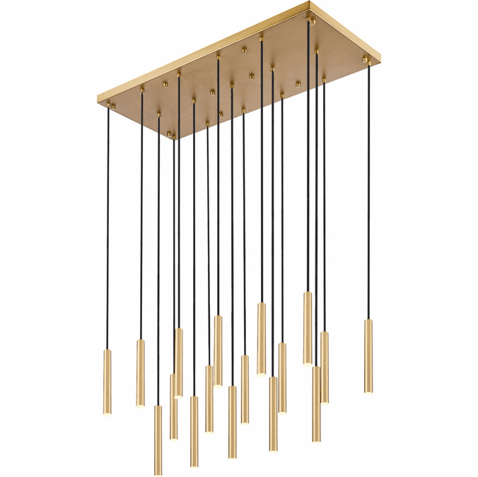 Z-Lite 919MP12-17L-MGLD-LED Forest Modern Modern Gold LED Multi Ceiling Light Pendant
