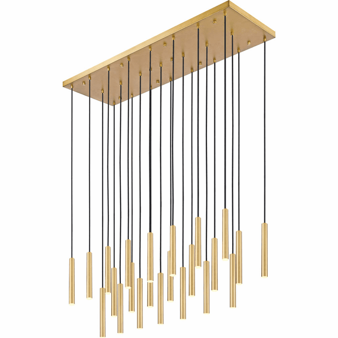 Z-Lite 919MP12-23L-MGLD-LED Forest Contemporary Modern Gold LED Multi Lighting Pendant