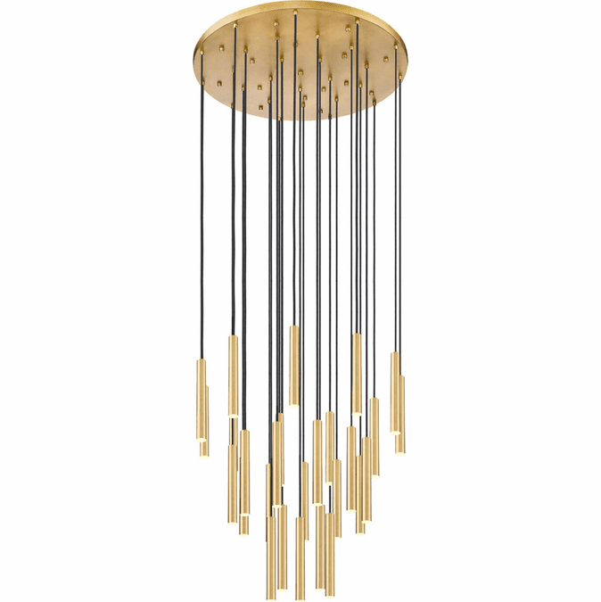 Z-Lite 919MP12-27R-MGLD-LED Forest Contemporary Modern Gold LED Multi Pendant Lamp