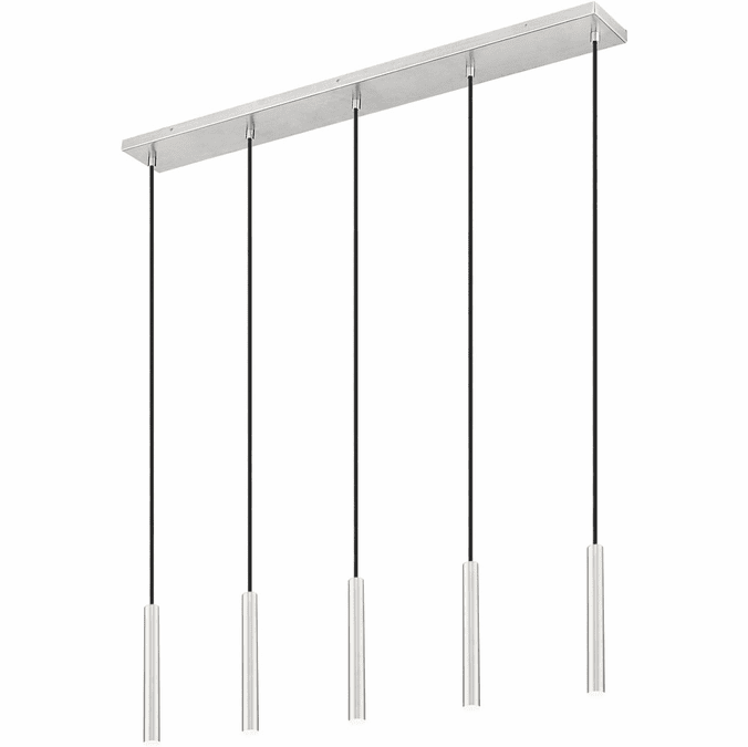 Z-Lite 919MP12-5L-BN-LED Forest Modern Brushed Nickel LED Multi Pendant Light