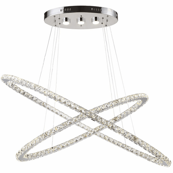 Zeev Lighting CD10132/LED/CHD Blair Chrome LED Multi Pendant Lighting