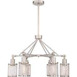 Zeev Lighting CD10182/6/BN Geminus Modern Brushed Nickel Chandelier Lamp