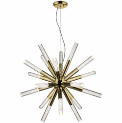 Zeev Lighting CD10232/LED/GB Empire Modern Golden Brass LED Chandelier Lighting