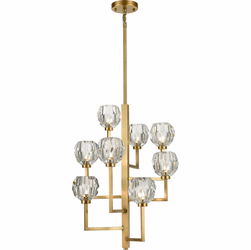 Zeev Lighting CD10305/8/AGB Parisian Contemporary Aged Brass Mini Lighting Chandelier