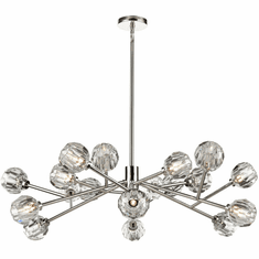 Zeev Lighting CD10308/18/PN Parisian Contemporary Polished Nickel Chandelier Lamp