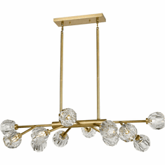 Zeev Lighting CD10311/12/AGB Parisian Modern Aged Brass Kitchen Island Light