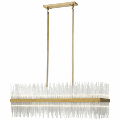 Zeev Lighting CD10314/32/AGB Citadel Contemporary Aged Brass Island Light Fixture