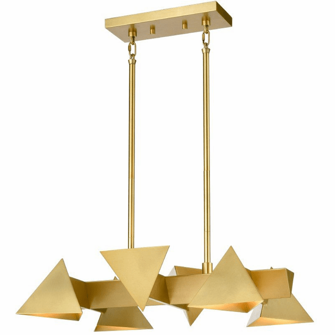 Zeev Lighting CD10338/6/AGB Avante Contemporary Aged Brass Kitchen Island Light Fixture
