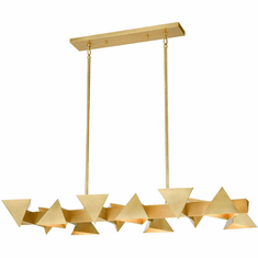 Zeev Lighting CD10340/12/AGB Avante Contemporary Aged Brass Kitchen Island Lighting