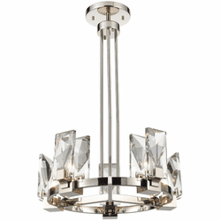 Zeev Lighting CD10354/6/PN Horizon Contemporary Polished Nickel Mini Chandelier Lamp