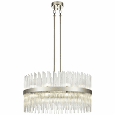 Zeev Lighting CD10384/22/PN Citadel Modern Polished Nickel Lighting Pendant