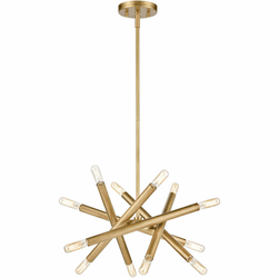 Zeev Lighting CD10386/12/AGB Mandelorian Modern Aged Brass Mini Chandelier Lamp