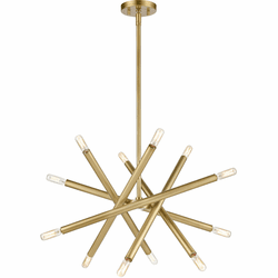 Zeev Lighting CD10388/12/AGB Mandelorian Modern Aged Brass Mini Chandelier Light