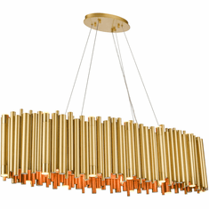 Zeev Lighting CD10392/24+16/AGB Cathedral Modern Aged Brass Kitchen Island Lighting
