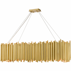 Zeev Lighting CD10393/24+16/AGB Cathedral Modern Aged Brass Kitchen Island Light