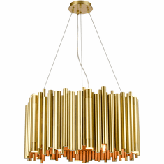 Zeev Lighting CD10394/12+8/AGB Cathedral Modern Aged Brass Hanging Light Fixture