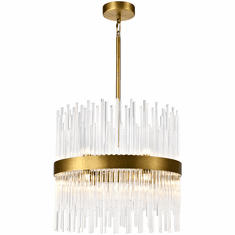 Zeev Lighting CD10404/12/P-AGB Citadel Contemporary Aged Brass Hanging Lamp