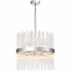 Zeev Lighting CD10405/12/PN Citadel Contemporary Polished Nickel Drop Lighting
