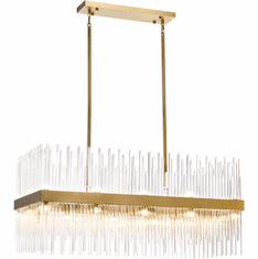 Zeev Lighting CD10406/24/P-AGB Citadel Contemporary Aged Brass Island Lighting