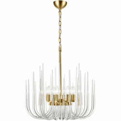Zeev Lighting CD10409/8/PB Astoria Modern Posh Brass Mini Chandelier Light