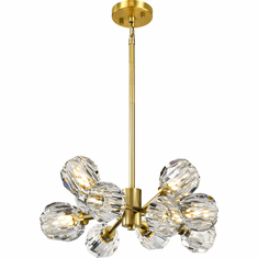 Zeev Lighting CD10506/12/AGB Parisian Modern Aged Brass Chandelier Light