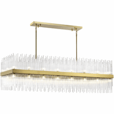 Zeev Lighting CD10517/36/P-AGB Citadel Modern Aged Brass Kitchen Island Light Fixture