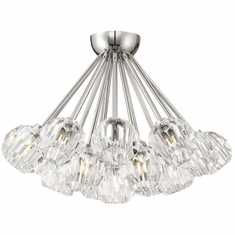 Zeev Lighting FM60048/18/PN Parisian Contemporary Polished Nickel Ceiling Light Fixture