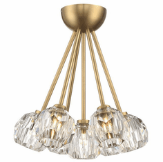 Zeev Lighting FM60049/7/AGB Parisian Modern Aged Brass Home Ceiling Lighting