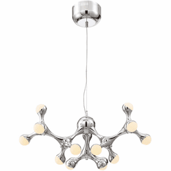 Zeev Lighting P30073/LED/CH Molecule Modern Chrome LED Mini Chandelier Lighting