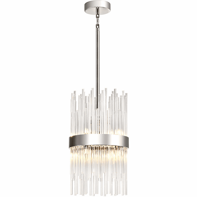 Zeev Lighting P30106/8/PN Citadel Contemporary Polished Nickel Foyer Light Fixture