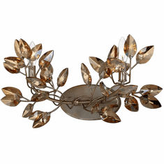 Zeev Lighting WS70015/2/SL-AGP-CC Misthaven Contemporary Silver Leaf w/ Antique Gold Lighting Sconce