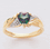 10K Gold Mystic Fire Diamond Heart  Ring