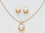 14kt  Gold Pearl Diamond  3PC. Set