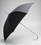 BLACK AVENGER 48" Umbrella  with Shiny  Aluminum Shaft and Handle