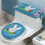 Easter Bunny Toilet  Lid & Tank Crush Velvet   Set