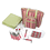   Lime-Cranberry  Striped 19pc Picnic Basket Set
