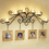 Natural Wood  Sconce Metal Scroll  Candle-Photo Holder 