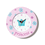 Princess  Wood Floral Pink Clock