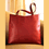 RED  Barron  LEATHER  Multi Pocket Tote Bag