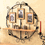 Round Metal Ivy Photo Frame with Wood Shelf