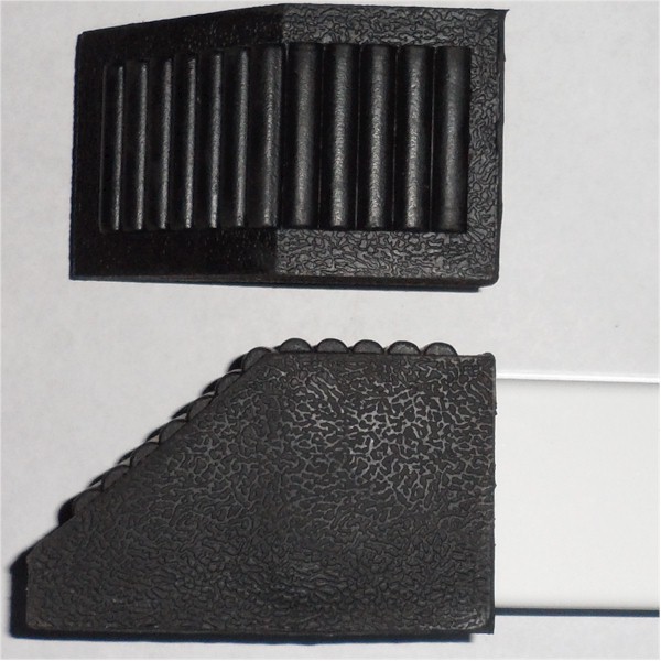 2" x 2" PVC External End Caps (Foot Stops) 50 degree Offset End